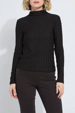 Lyss&eacute; Isaura Funnel Neck Smocked Top In Black