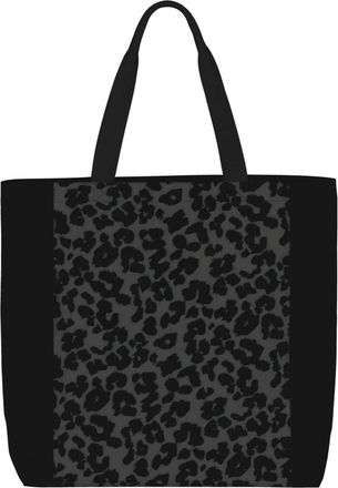 Generic Women Handbag Black Leopard Print Tote Bag Fashion Girls Beach Travel Bags, For Christmas, Daily, Wedding, Gym, Holiday