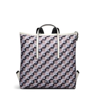Radley London Latte Medium Ziptop Backpack Addison Check SS25 Radley London