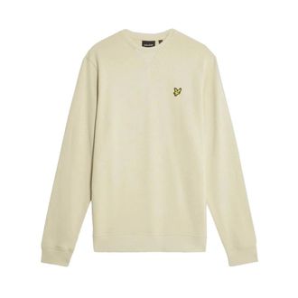 Lyle & Scott Sweatshirts, male, Beige, Size: L Cotton Crew Neck Sweatshirt