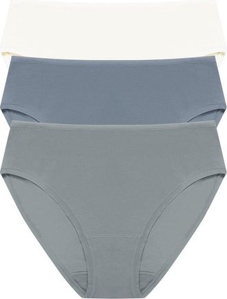 Natori Set Of 3 Bliss Bare Supima Cotton Hipster