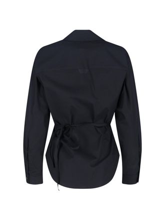 Diesel Wrap-Style Cotton Shirt - Black