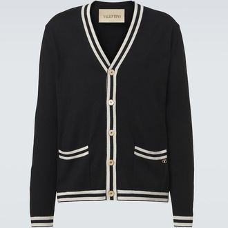 Valentino Cardigan VLogo in lana vergine