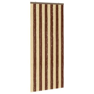 vidaXL Cortina De Insectos De Chenilla Marr&oacute;n Y Beige 100 X 230 Cm Vidaxl