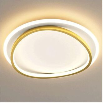 Trade Shop Trade Shop - Copy Of Plafoniera Led 32 W Rettangolare Oro Design Moderno Lampadario A Soffitto 50224