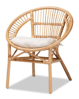 Baxton Studio Adrina Modern Bohemian Rattan Dining Chair