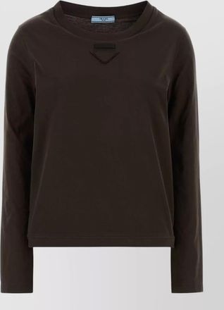 Prada knit pullover round neck long sleeves