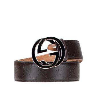 Gucci Pre-owned Belts, female, Brown, Size: ONE SIZE Pre-owned Leather Belt