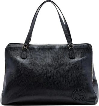 Gucci Pre-owned Handbags, female, Black, Size: ONE SIZE Pre-owned Satchel