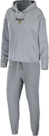 WEAR by Erin Andrews Womens WEAR by Erin Andrews Heather Gray Pittsburgh Penguins Logo Pullover Hoodie & Pants Sleep Set at Nordstrom, Size Small