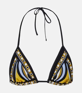 La DoubleJ Sanctuary printed bikini top