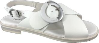 Frau Schoenen, Dames, Wit, 37 EU, Sandaal Schoenen