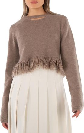 J.W.Anderson Mohair Blend Cropped Sweater, Size Large