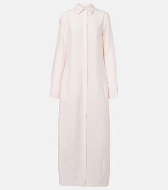 Toteme Vestido camisero en mezcla de seda