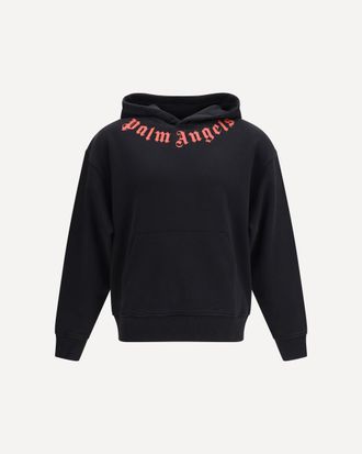 Palm Angels Neck Logo Hoodie Male L