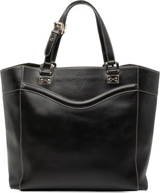 Gucci Tweedehands Leren Hysteria Crest Tote