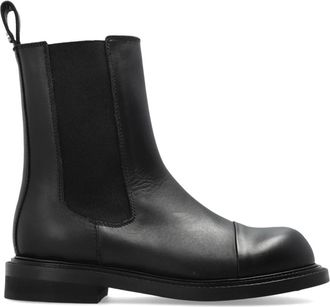Moschino Schoenen, Dames, Zwart, 37 EU, Leer, Leren Chelsea Boots