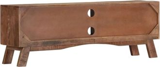 Berkfield Home TV Cabinet 110x30x40 cm Rough Mango Wood in Brown | Size: 110 x 30 x 40 cm