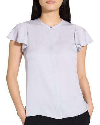 Theory Ruffle Sleeve Top