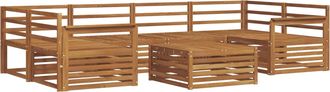 vidaXL Conjunto De Sof&aacute;s De Exterior 7 Uds. Natural Vidaxl