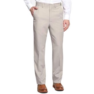 Berle Prime Poplin Trouser In Stone
