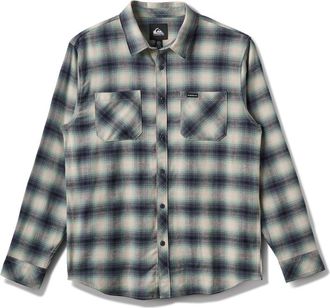 Quiksilver Terrace Ombre Check Stretch Flannel Button-Up Shirt in Moonstruck at Nordstrom, Size Xx-Large