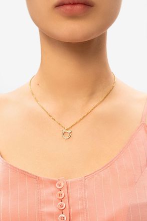 Ferragamo Necklace With Logo, Womens, Gold
