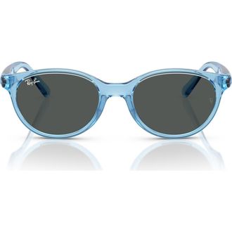 Ray-Ban Kids 45mm Oval Sunglasses in Dark Grey at Nordstrom