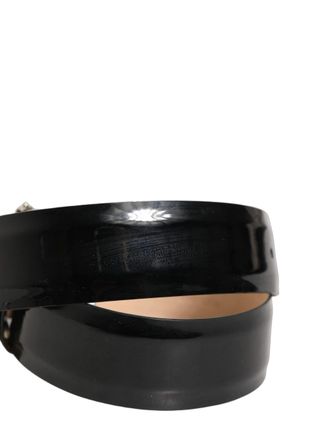 Dolce & Gabbana Crystal-Embellished Metal Buckle Belt - Black