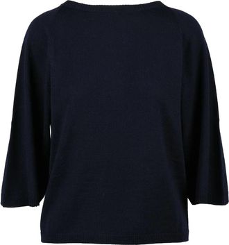 Glamourette Short Pullover In Extrafine Merino Wool With Raglan Sleeves
