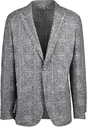 L.B.M. 1911 Rounded Design Casual Jacket with Textured Pattern