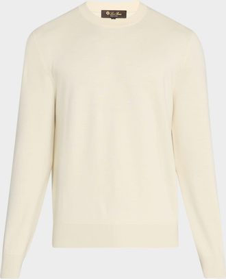 Loro Piana Mens Empire Wish Wool Crewneck Sweater