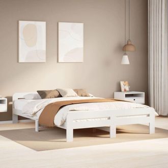 vidaXL Vidaxl - Estructura De Cama Sin Colch&oacute;n Madera De Pino Blanca 140x200 Cm