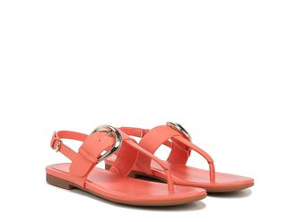 Naturalizer Taylor Slingbacks Womens Sandals Apricot Blush Leather : 7.5 W (C), Leather/Rubber