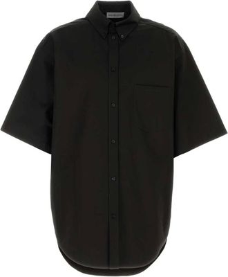 Balenciaga Security Tape Large Fit overhemd - Heren - Overhemden - Zwart - Maat: L Katoen
