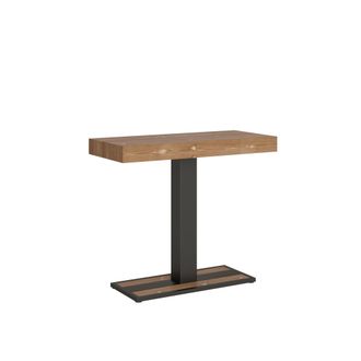 Itamoby Consolle Allungabile 90x40/190 Cm Capital Small Abete Tinto Telaio Antracite