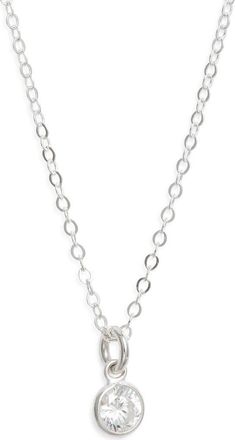Nashelle Clarity Pendant Necklace in Sterling Silver at Nordstrom, Size 18