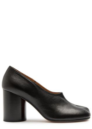 Maison Margiela Tabi 80 Grained Leather Pumps - Black