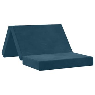 vidaXL Sof&aacute; Cama Plegable 100 X 67 X 45 Cm Azul Vidaxl