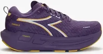 Diadora Womens Cellula 2 Running Shoe In Grape Jam /daffodil