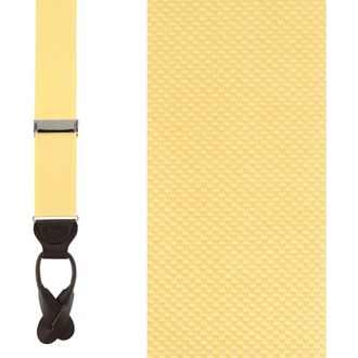 Trafalgar Store Hudson Nylon Button End Suspenders in Yellow at Nordstrom