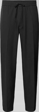 HUGO BOSS Tapered Fit Stoffhose mit Tunnelzug Modell T_FLEX in Black, Gr&ouml;&szlig;e 102