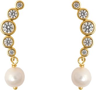 &Eacute;liou Elene Curved Bar Earrings in Gold Plated at Nordstrom