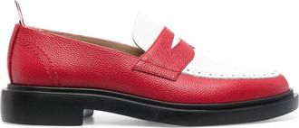 Thom Browne classic penny leather loafers - women - Leather - 35 - Red
