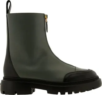 Bally Giuli Leather Zipped Ankle Boots, Brand Size 38 ( US Size 7.5 )
