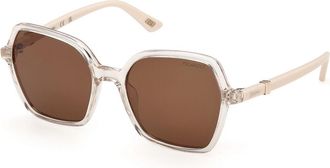 Skechers SE00170 Polarized 27D Womens Sunglasses Clear Size 54