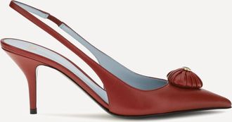Valentino Garavani D&eacute;coll&eacute;t&eacute; Slingback Coeur Royal in capretto Woman 37.5
