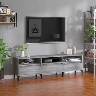 Berkfield Home TV Cabinet Grey Sonoma 150x30x44.5 cm Engineered Wood