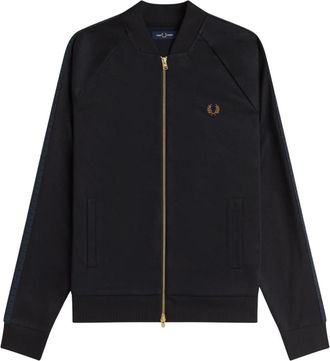 Fred Perry Fitness, Heren, Zwart, XL, Katoen, Black Watch Tartan Taped Track