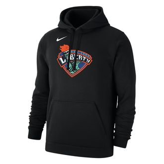 Nike New York Liberty Club Nike Mens WNBA Fleece Pullover Hoodie in Black | M31777WNYL-BLK